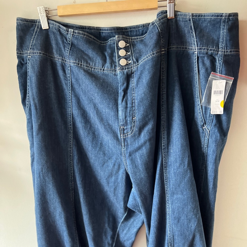 PILCRO Seamed High-Rise Flare Jeans NWT 26 W - Picture 3 of 7